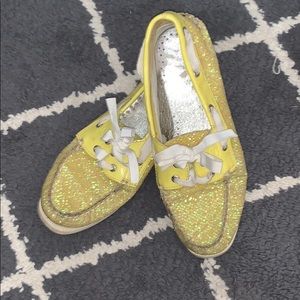 Yellow Sparkly Sperry’s